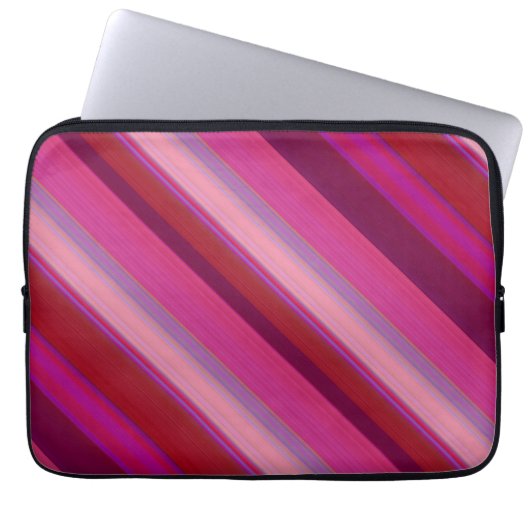 Suiker Candy Strepen Laptop Sleeve (Voorkant)