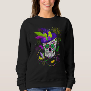 Suiker Carnival kralen Masker Jester Pet Mardi G Trui