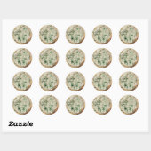 Suiker Cookie met Groene Sprinkles Ronde Sticker (Vel)