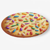 Suiker Cookie met Sprinkles Papieren Bordje (Gekanteld)