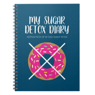Suiker detox dagboek notitieboek helpt je om af te