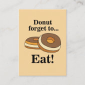 Suiker Donut Doughnut Bakkerij Visitekaartje (Voorkant)