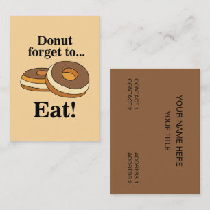 Suiker Donut Doughnut Bakkerij Visitekaartje