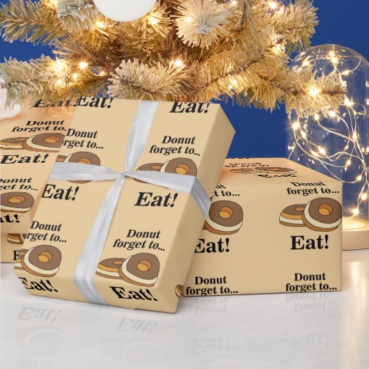 Suiker Donut Verjaardagsfeestje Cadeaupapier (Feestdagen)
