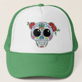 Suiker Draaikerhoed met bloemen Trucker Pet (Voorkant)