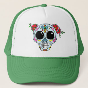 Suiker Draaikerhoed met bloemen Trucker Pet