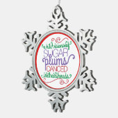 Suiker droomt kerstwoordversiering tin sneeuwvlok ornament (Rechts)