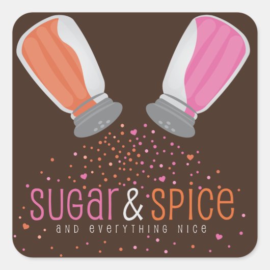 Suiker en Baby shower met schokdempers Vierkante Sticker (Voorkant)