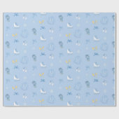 Suiker en Ice Figuur Schaats Ice Schaats Winter Bl Cadeaupapier (Vlak)