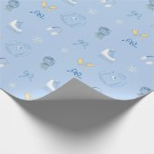 Suiker en Ice Figuur Schaats Ice Schaats Winter Bl Cadeaupapier (Hoek)