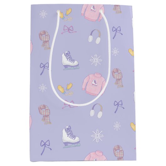 Suiker en Ijs Figuur Schaats Ijs Schaats Paarse Wi Medium Cadeauzakje (Voorkant)