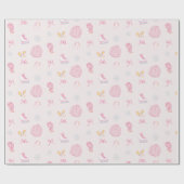 Suiker en Ijsfiguur Schaats Ijs Schaats Winter Roz Cadeaupapier (Vlak)