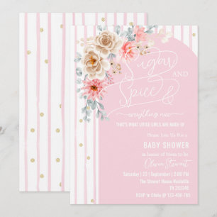 Suiker en kruiden & alles is leuk Baby shower Kaart