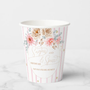 Suiker en kruiden & alles leuk Baby shower Papieren Bekers