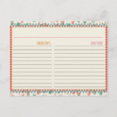 Suiker en Kruiden Receptkaarten Aankondigingskaart (Achterkant)