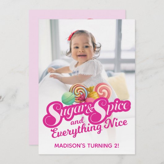 Suiker en Kruiden Uitnodiging (Voorkant / Achterkant)