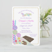 Suiker en Snoep van zoet Baby shower Kaart (Staand voorkant)