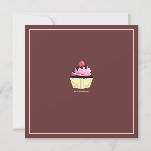 Suiker en specerij Het is een Girl Baby shower Inv Kaart (Achterkant)