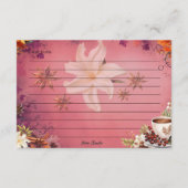 Suiker en specerij Recept Kaart (Achterkant)