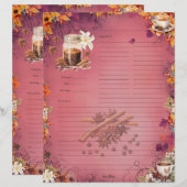 Suiker en specerij Volledige Pagina Recept (Voorkant / Achterkant)