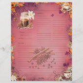 Suiker en specerij Volledige Pagina Recept (Achterkant)