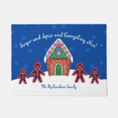 Suiker- en specerijbrood, op maat gesneden kerstmi deurmat (Voorkant)