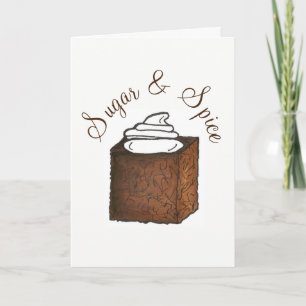 Suiker en specerijen Alles-Nice Gingerbrood Cake Feestdagen Kaart