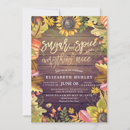 Suiker en specerijen en alles wat in het najaar va kaart (Voorkant)