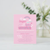 Suiker en specerijen meisjes Roze Babyschoenen Kaart (Staand voorkant)