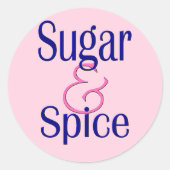 Suiker en specerijen ronde sticker (Voorkant)