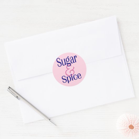 Suiker en specerijen ronde sticker (Envelop)