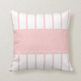 Suiker en specerijen &... Roze/witte strepen met n Kussen