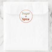 Suiker en specerijsuiker, paprika chili poeder ronde sticker (Tas)