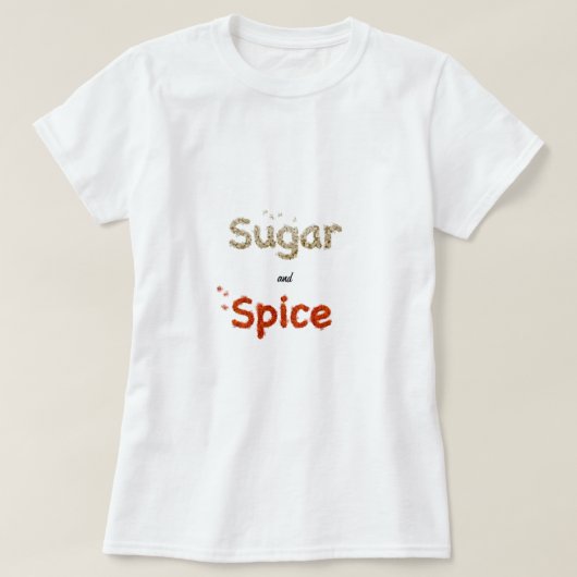 Suiker en specerijsuiker, paprika chili poeder t-shirt (Design voorkant)