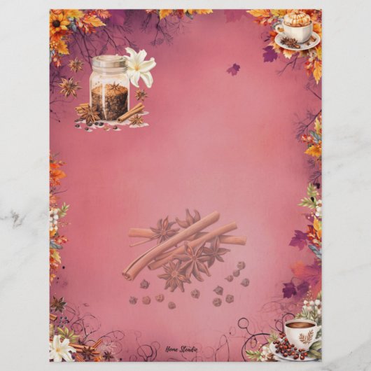 Suiker en Spice Blank Volledige Pagina Recept (Voorkant)