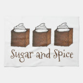 Suiker en Spice Gingerbread Cake Kerstmis Bakken Theedoek (Horizontaal)