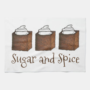 Suiker en Spice Gingerbread Cake Kerstmis Bakken Theedoek