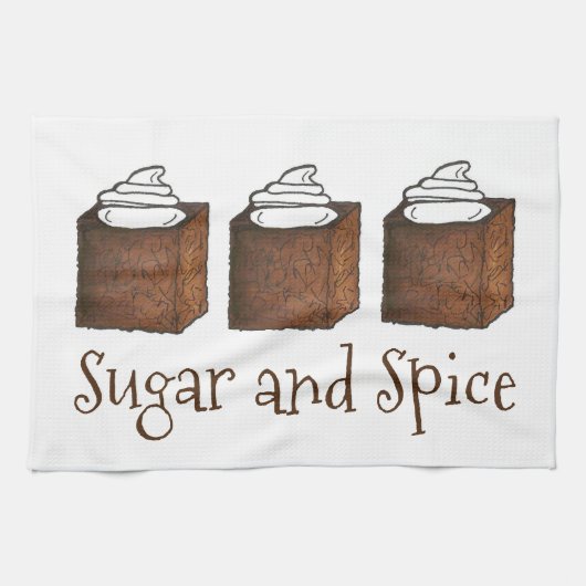 Suiker en Spice Gingerbread Cake Kerstmis Bakken Theedoek (Horizontaal)