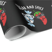 Suiker en spies Funny Food Pun Dark BG Cadeaupapier (Rol Hoek)