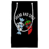 Suiker en spies Funny Food Pun Dark BG Klein Cadeauzakje (Voorkant)