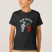 Suiker en spies Funny Food Pun Dark BG T-shirt (Voorkant)