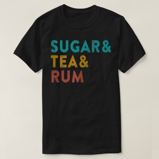 Suiker en thee en roomwentelerman Retro Virale vid T-shirt (Design voorkant)