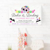 Suiker Floral Calavera Papel Picado Boutique Spandoek (Insitu)