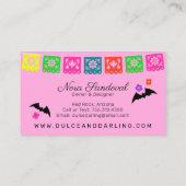 Suiker Floral Calavera Papel Picado Boutique Visitekaartje (Achterkant)