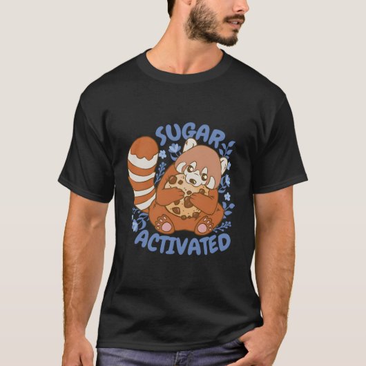 Suiker Geactiveerde Rode Panda T-shirt (Voorkant)