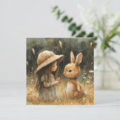 Suiker-gecoate konijntjes: zoete lekkernijen 🐰💖d feestdagenkaart (Staand voorkant)