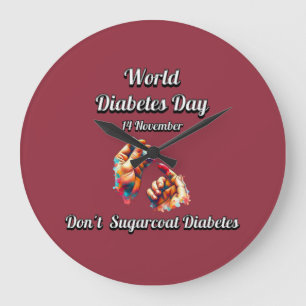 Suiker geen diabetes. Werelddiabetesdag. Grote Klok
