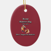 Suiker geen diabetes. Werelddiabetesdag. Keramisch Ornament (Achterkant)