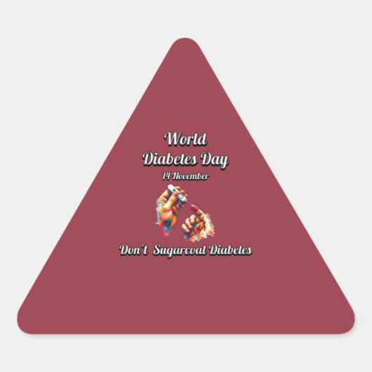 Suiker geen diabetes. Werelddiabetesdag. Sticker (Voorkant)