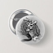 Suiker Glider Joeys Black & White Ronde Button 5,7 Cm (Voorkant /achterkant)